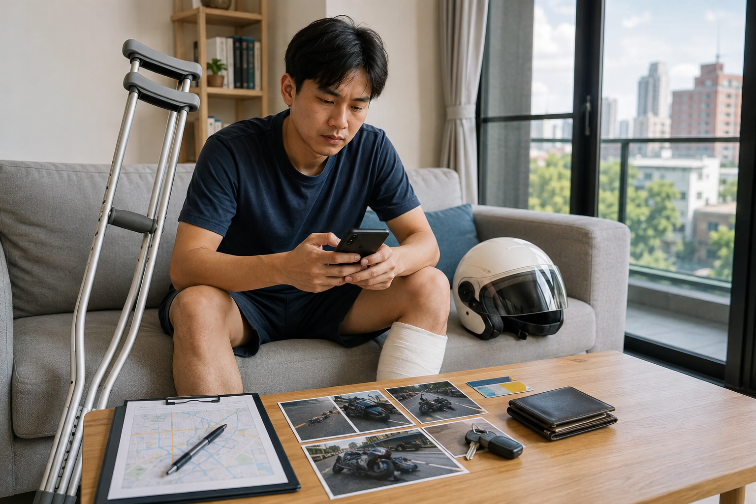 通勤車禍骨折後怎麼處理？初判表、肇責、和解、求償一次看懂｜2026