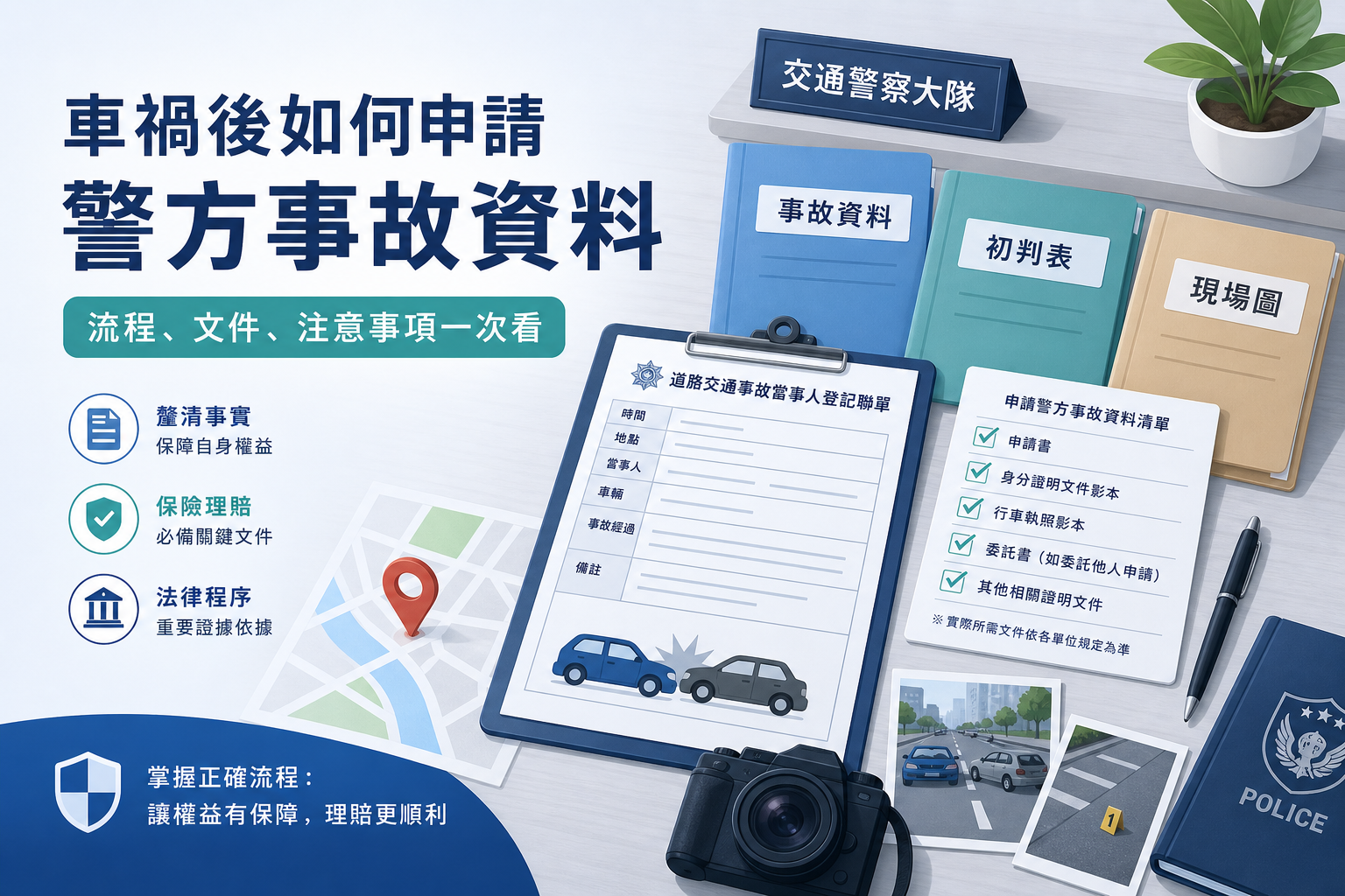道路交通事故當事人登記聯單是什麼?遺失補發與警方資料申請