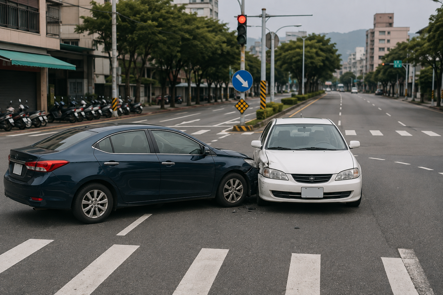 左轉車與直行車車禍怎麼判?常見肇責比例、初判表、蒐證與和解重點完整解析|2026