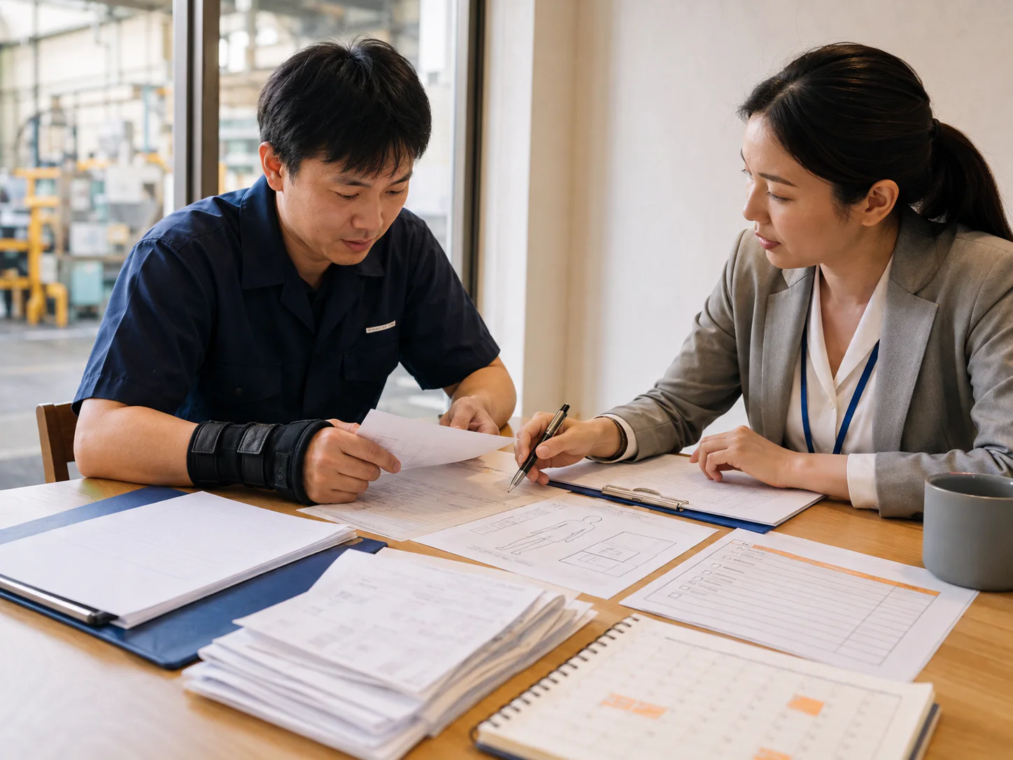受傷工作者與協助人員整理醫療、出勤及復工相關資料
